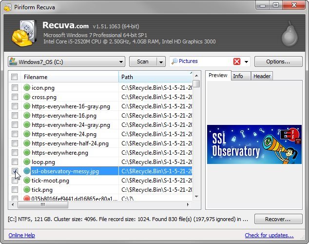 Recover deleted files free